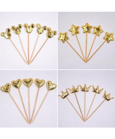 FZBNSRKO 40pcs Glitter Heart Cupcake Toppers Colorful Cake Decoration Heart and Star Cake Toppers Cute Party Decoration for Party Wedding Cake Decoration Supplies - Buy Online on SooperMarket.com