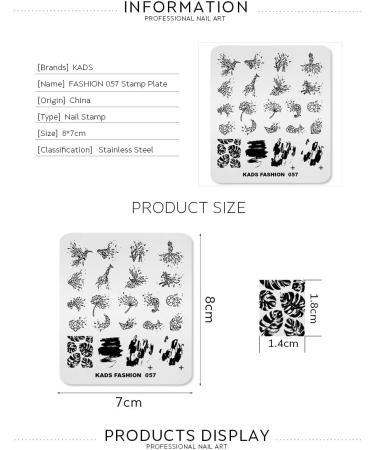 Alexnailart Nail Art Stamping Plates Image Template Broken Geometry Graphics Leaf Pattern Design Stamper Nail Art DIY Print Manicure Nail Art Stencil Tools FA057 - Buy Online on SooperMarket.com