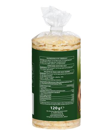 Biocentrale Sea Salt Corn Waffles | Organic Vegan Gluten & Lactose-Free | 12 Pack (120g Each) | Low-Fat Not Fried Snack | Only 3 Ingredients - Buy Online on SooperMarket.com