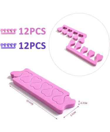 Peach Heart Toe & Finger Separator Set - 24 Pieces | Nail Art Pedicure Tool - Buy Online on SooperMarket.com