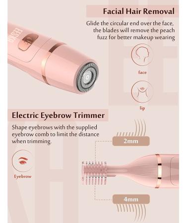 EESKA 3-in-1 Electric Razor for Women - Painless Bikini Trimmer & Body Hair Removal - IPX7 Waterproof - Wet & Dry Use - Type C USB Recharge - Pink - Buy Online on SooperMarket.com