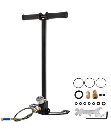 TUXING PCP Pump 4500Psi High Pressure Hand Pump 3 Stage Stainless Steel for Air Gun Hunting Stirrup Paintball Air Rifle 300bar 30mpa