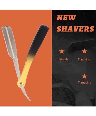 Premium Straight Edge Razor for Men - Manual Hair Cutting Trimmer & Gradient Blade for Eyebrows & Beards - Silver - Buy Online on SooperMarket.com