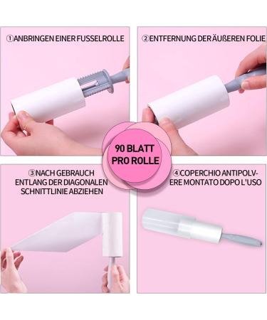 Extra Sticky Puki Diary Lint Roller - 10 Rolls 900 Sheets | Effective Animal Hair Remover for Clothing Sofa Bed & Carpet - Buy Online on SooperMarket.com