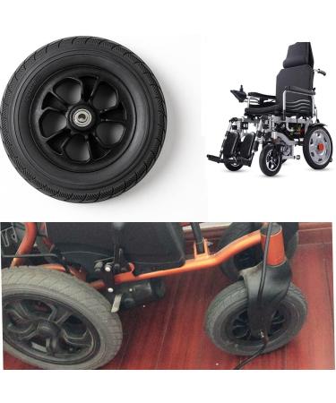 Wheelchair Front Wheel 2Pcs Front Wheel Disabled Wheelchair Solid Spare Tire 8Inch Replacement Wheels for Walker Power Wheelchair Accessory - Buy Online on SooperMarket.com