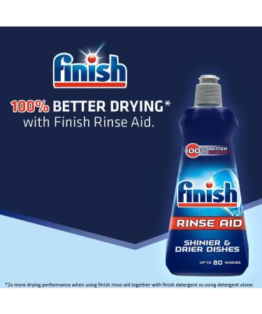 Finish Dishwasher Liquid Rinse Aid Shine and Dry 27 oz (Pack of 2) - Sparkling Clean Dishes Every Time! - Buy Online on SooperMarket.com