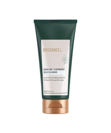Biossance Squalane + Elderberry Jelly Cleanser. Gentle yet Powerful Hydrating Facial Cleanser Removes Makeup and Impurities. Rich in Antioxidants and Prebiotics (5.07 ounces)