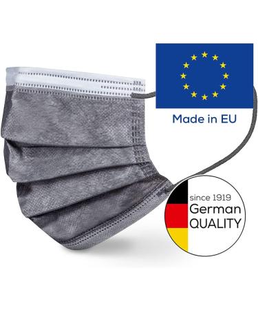 Beurer MM 15 Type IIR Medical Face Mask - 3-Layer Protection Heat Absorbing Gray - 10 Pieces | Made in EU International Shipping - Buy Online on SooperMarket.com