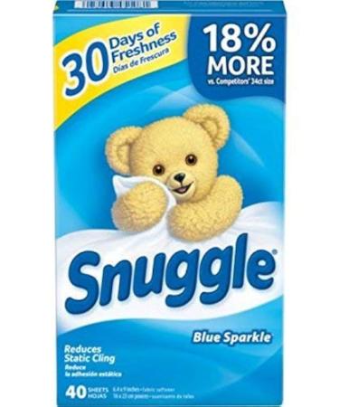 Snuggle Fabric Softener Sheets - Blue Sparkle 40 ct