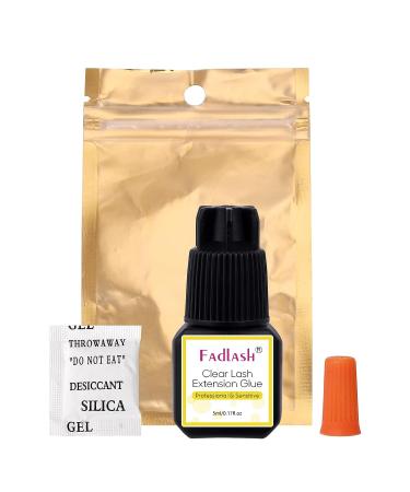 Professional Grade Clear Eyelash Extension Glue - 5ml | 1-Second Drying Time | 8-Week Retention | Extra Strong Formula for Transparent Lash Extensions | For Professional Use Only - Buy Online on SooperMarket.com