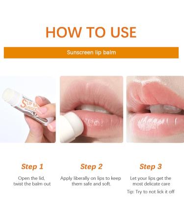 Sunscreen Lip Balm | Hydrating Bum Sun Lip Balm SPF30 - Travel Size Sunscreen for Lips Soothes and Moisturizes Lips Sun Protection Lip Care Vesone #1 Banana Flavor - Buy Online on SooperMarket.com