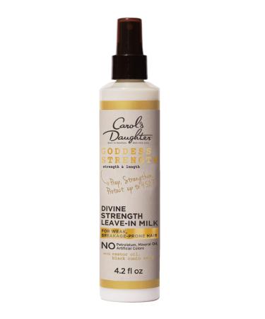 Carol s Daughter Goddess Strength Leave In Conditioner Spray with Castor Oil for Curly  Wavy  Natural Hair  Moisturizing Heat Protectant  Detangler and Styling Product For Dry  Damaged Hair  8.5 fl oz