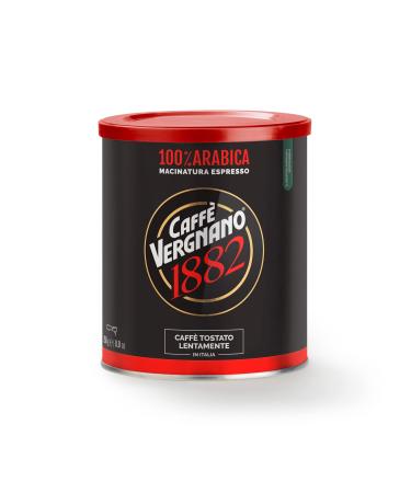 Caff Vergnano 1882 Coffee Can 100% Arabica Ground Espresso - 250 g Pack
