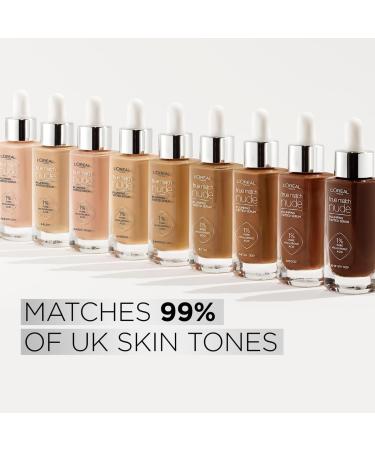 L'Oreal Paris True Match Tinted Serum Foundation 1% Hyaluronic Acid Hydrating Formula Replumps Skin in 1 Hour for a Natural Glowing Finish 30 ml Shade 0.5-2 Very Light - Buy Online on SooperMarket.com