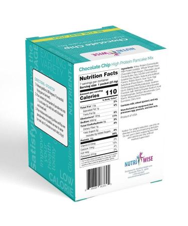 NutriWise High Protein 15g Pancake | 7/Box | Weight Loss Diet | Keto-Friendly | Hunger Control | Meal Replacement | Low Calorie, Low Carb, Low Sugar | Chocolate Chip Flavor - Buy Online on SooperMarket.com