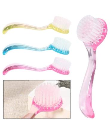 1pc Handheld Round Head Nail Art Dust Powder Clean Brush with Cap Manicure Pedicure Tool Nails Accessoires (random Color)