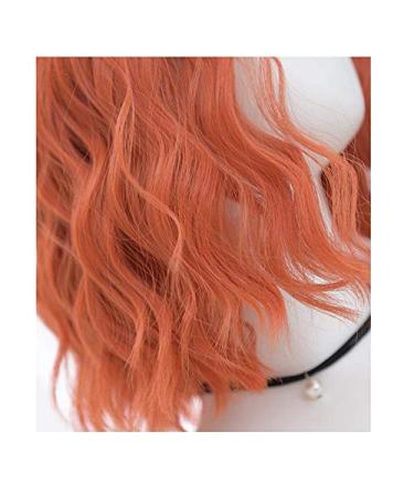 BGHJUE Short Orange Wig - 35cm Full Straight Bob 80% Density Colored Frontal Wigs for Women - International Shipping Available - Buy Online on SooperMarket.com