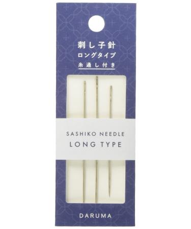 Daruma Yokota Sashiko Needle Long Type 01-8863 3 pic with Needle Threader