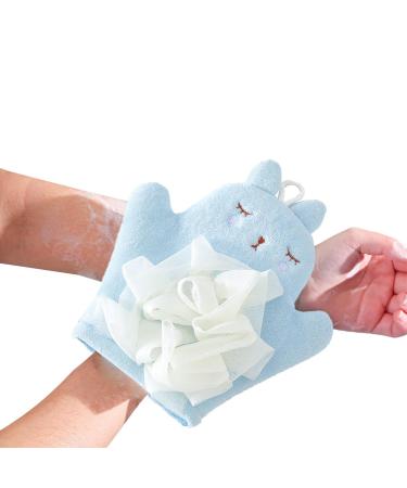 puzzlegame Kid Bath Sponge | Bath Scrubber Body Wash Towel | Gentle Body Wash Sponge Kid Body Wash Sponge Children's Bath Towel Sponge Gentle Children's Body Wash Sponge Blue
