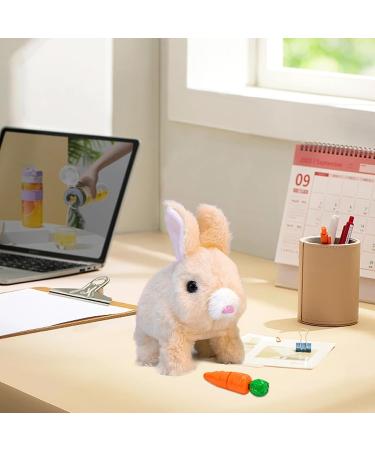 Woeau Rabbit Toy for Kids - Interactive Plush Bunny with Carrot, Sounds & Movements (Brown) - Buy Online on SooperMarket.com