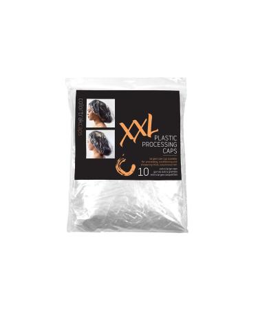 Colortrak Disposable Shower Conditioning Processing Caps Large for Voluminous Hair Protects Long Hair Styles Curls and Natural Hair Helps Preserve Blowouts XXL 10 Disposable Caps Per Pack
