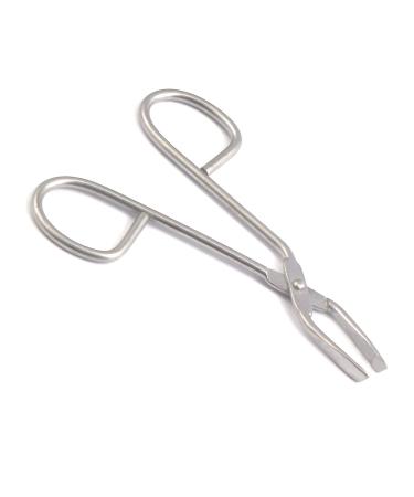 LAJA IMPORTS Stainless Steel 'Eyebrow Tweezer Scissors Shaped Slant Tip Tweezer Clip - Silver