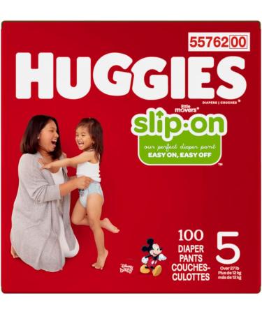 Huggies Little Movers Slip-On Diaper Pants Size 5 100 Count Size 5 (100 Count) - Buy Online on SooperMarket.com