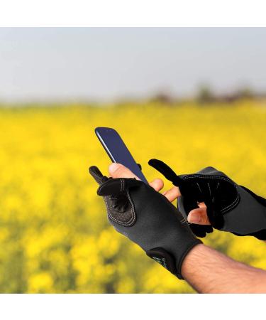 Palmyth Neoprene Fishing Gloves - 2 Cut Fingers, Flexible, Great for Photography, Fly Fishing, Ice Fishing - Black (Medium) - Men and Women - Buy Online on SooperMarket.com