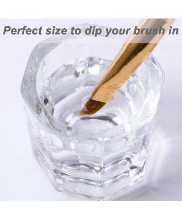Fiezkaa 2pcs Clear Glass Dappen Dish Set for Acrylic Nails - Nail Monomer Liquid Bowl & Powder Holder - Acrylic Jar for Nail Art Manicure - Buy Online on SooperMarket.com