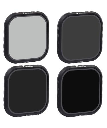 LENSKINS 4-Pack Lens Filter ND8 ND16 ND32 CPL for GoPro Hero 8 Black Neutral Density and Circular Polarizer Lens Filter Kit Lens Protector for GoPro 8 Black Accessories