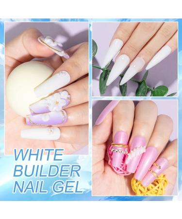 MIZHSE White Non-Stick Builder Gel for DIY Nail Extensions - Lamp Cure Required - Buy Online on SooperMarket.com