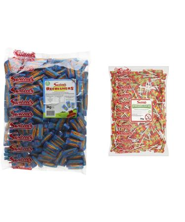 Swizzels Refreshers Original Lemon Flavour 3kg & Drumstick Lollies 3kg + Drumstick Lollies