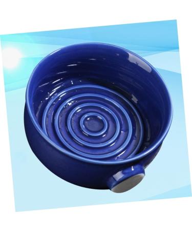 Beavorty Antique Shaving Shell - 2 Pack Ceramic Razor Cup for Shaving Brush & Foam - 11.5x11.5cm - Blue - Buy Online on SooperMarket.com