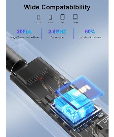 Wireless 1296P HD Ear Wax Removal Tool with Camera and LED Lights - Waterproof Otoscope for iPhone & Android - Black - Buy Online on SooperMarket.com
