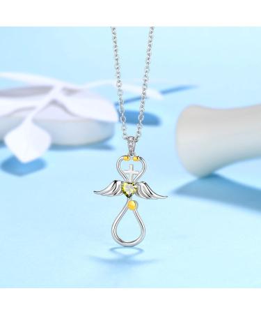 Cute Cat Necklace with Sparkling Zirconia Crystal Birthstone Pendant Necklace for Girls Womens White Gold Over 925 Sterling Silver Animal Necklace Birthstone Jewelry Sweet Present Girlfriend Sisters E Peridot Pendant - Buy Online on SooperMarket.com