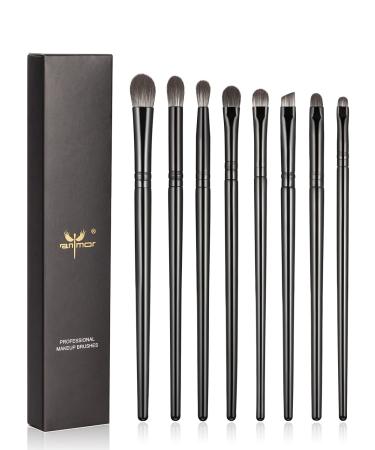 Anmor Eyeshadow Brush Set  8 Pcs Professional Eye Makeup Brushes for Eyeshadow Eyeliner Eyebrow Concealer Blending Blooming Crease Shading  Superior Soft Luxurious Eye Shadow Brushes with Nano-fiber 8PCs Eyeshadow Brush ...