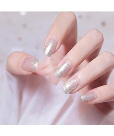 Glitter Silver Nail Polish Quick Dry Long Lasting Shimmer Nail Varnish Sparkle Metallic Effect No UV Needed Nail Paint Nail Polish Art Manicure Gifts for Women Girls DIY Home(10ML) - Buy Online on SooperMarket.com
