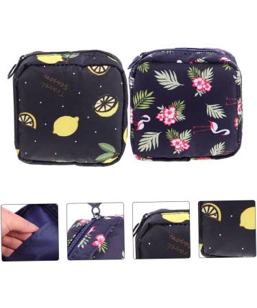 HAPINARY 4pcs Sanitary Napkin Storage Bags Set - Portable Makeup & Period Starter Pouch for Women - Canvas Navy Travel Pouches - Buy Online on SooperMarket.com