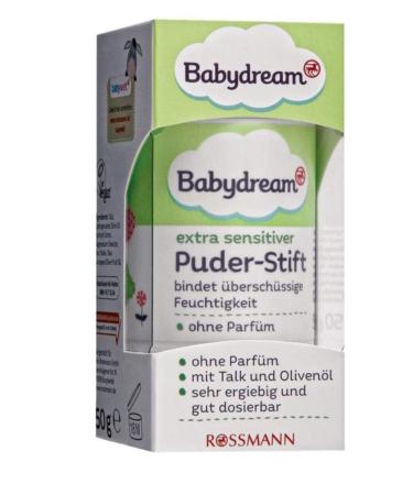 Babydream extra sensitive powder stick with talc & olive oil and without perfume 50 g