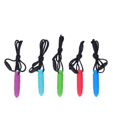 Teething Necklace Portable Gum Relief Chew Sensor Necklace in Bright Colors for Infants to Travel Home