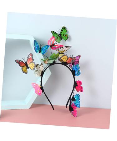 Gogogmee Hair Accessories Bride Headband Wedding Hairband Bride Hair Clip Butterfly Headband Birthday Headband Turbins for Ladies Head Hoop Cosplay Hairpin Hair Bands Creative Headwrap - Buy Online on SooperMarket.com
