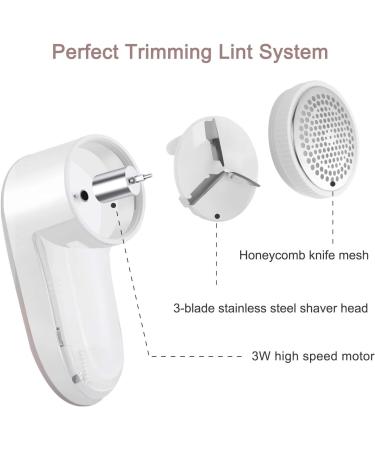 SIKITUT Fabric Shaver & Defuzzer - Rechargeable Lint Remover with 2 Replaceable Stainless Steel Blades for Sweaters & Garments - Buy Online on SooperMarket.com