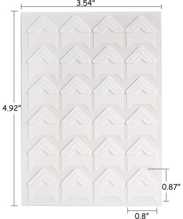 Nicunom 720 Self-Adhesive Photo Corners for Scrapbooks and Albums - Acid-Free, Easy Mounting - White (720 Pieces) - Buy Online on SooperMarket.com