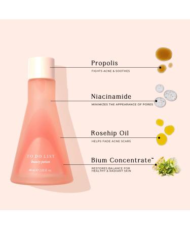 Hydrating Korean Skin Care Set: Face Moisturizer Toner Essence Serum & Hyaluronic Acid Oil | TO DO LIST Beauty Potion - Buy Online on SooperMarket.com