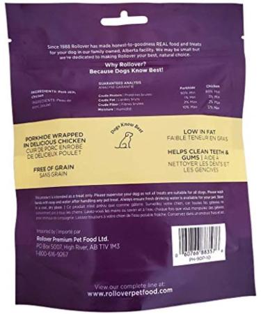 Rollover Chicken Wrapped Porkhide Twists - 10pk 1 count (Pack of 10) - Buy Online on SooperMarket.com