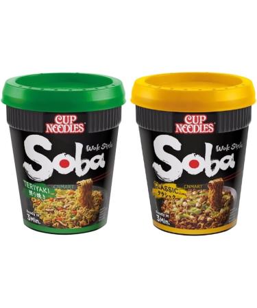 Nissin Soba Cup Noodles Wok Style Assorted Bundle 5 Different Flavours (Pack of 20) by CNMART - Buy Online on SooperMarket.com