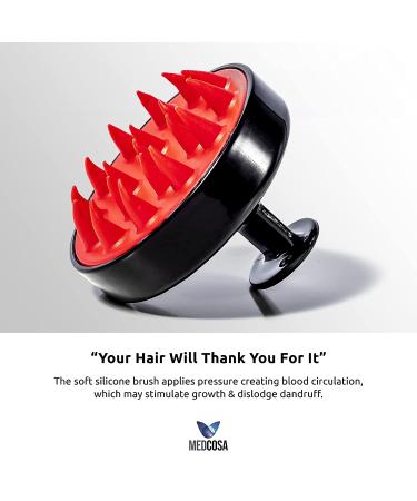 Medcosa Hair Brush | Scalp Massager & Shampoo Scalp Exfoliator | Detangles Hair & Dislodges Dandruff - Buy Online on SooperMarket.com