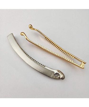 2 PCS Metal Alloy Banana Hair Clip Comb Set - Fashionable Hair Claw Grip for Women - Ponytail Holder Accessories - Buy Online on SooperMarket.com