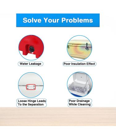 Cooler Replacement Parts Kit - Hinges, Drain Plug, Latches & Screws Combo - Buy Online on SooperMarket.com