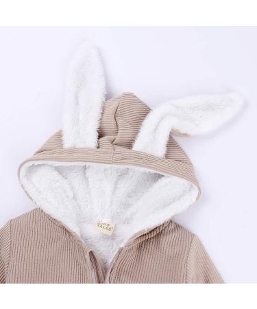 Kids Tales Newborn Baby Winter Hooded Rabbit Ear Romper | 0-3 Months - Buy Online on SooperMarket.com